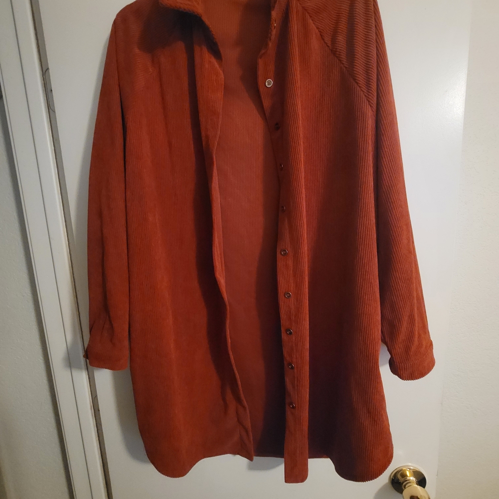 Women's Rust Corduroy Jacket